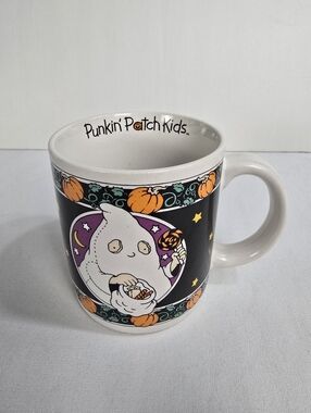 Vintage 80's Punkin Patch Kids Pumpkin Ghost Halloween Coffee Mug